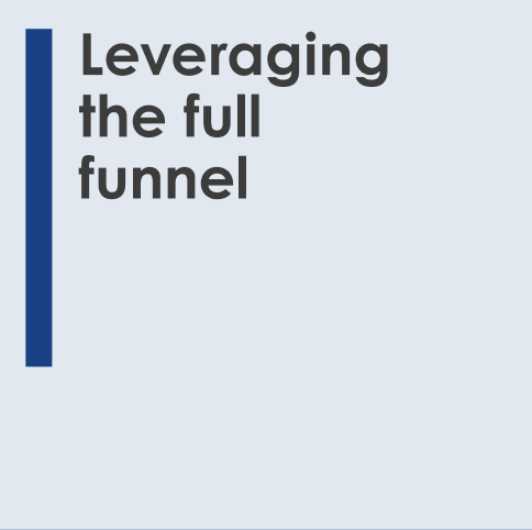Leveraging the full funnel